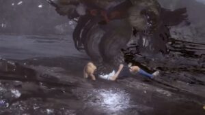 【リョナ】マリーちゃん、猿に踏まれる！【仁王2】【※閲覧注意】【ryona】